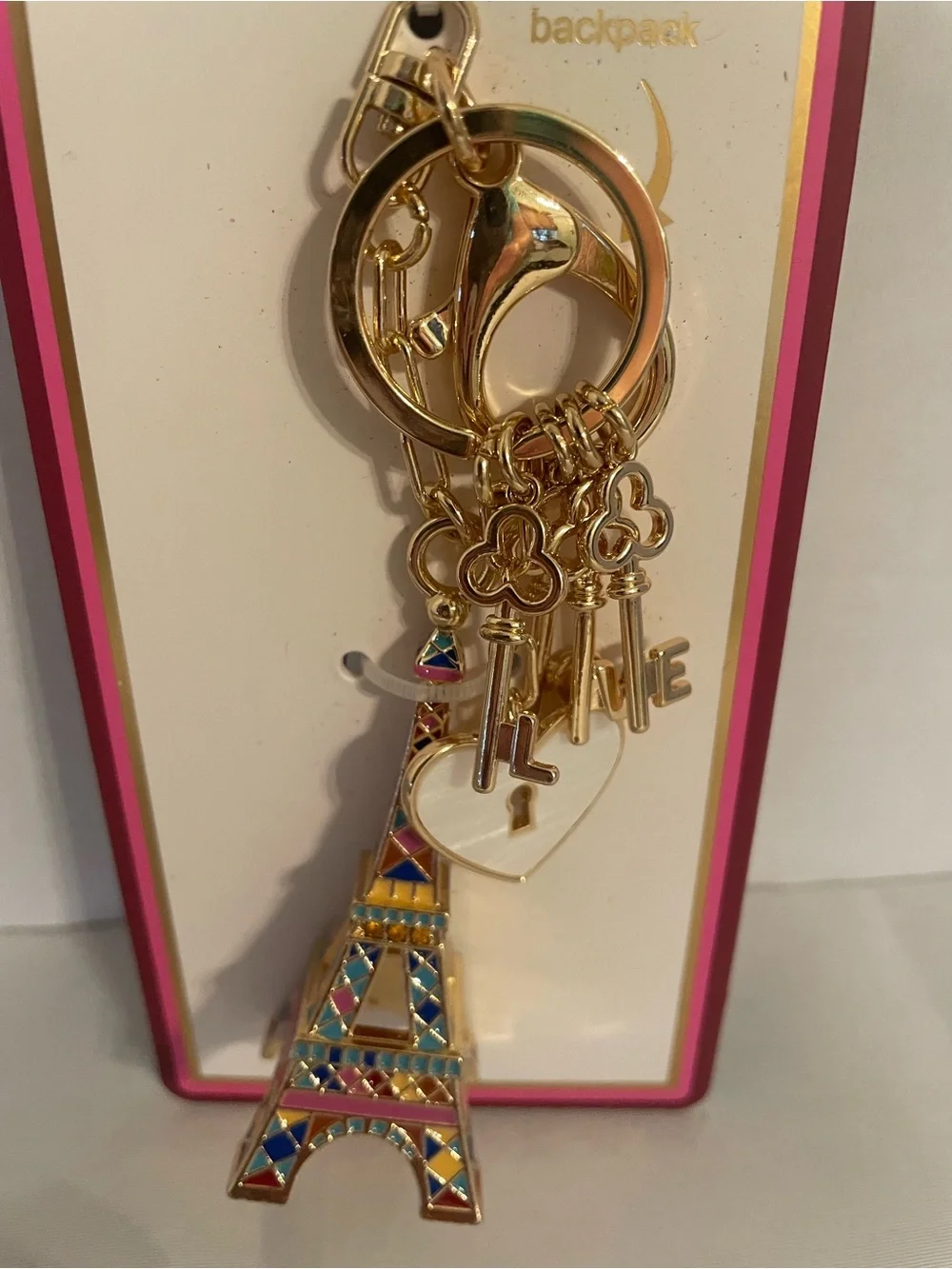 NWT - Piper K Parisian Daydream Eiffel Tower Bag Charm & Keychain